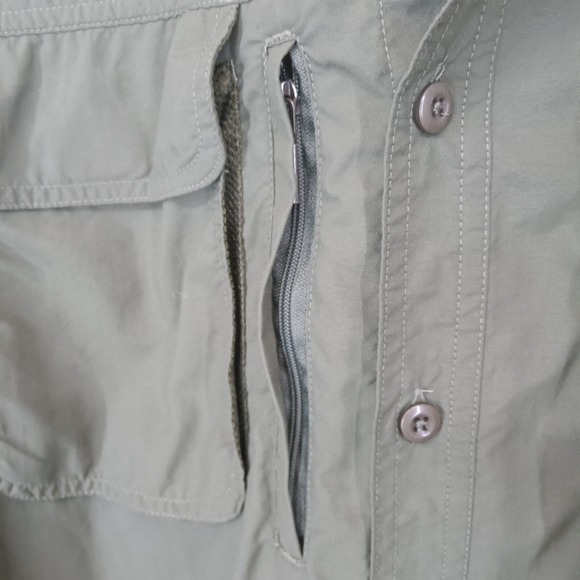 Wolverine XL Men's Long Sleeve Button-Down Shirt‎ Army Green Patch - Picture 5 of 7